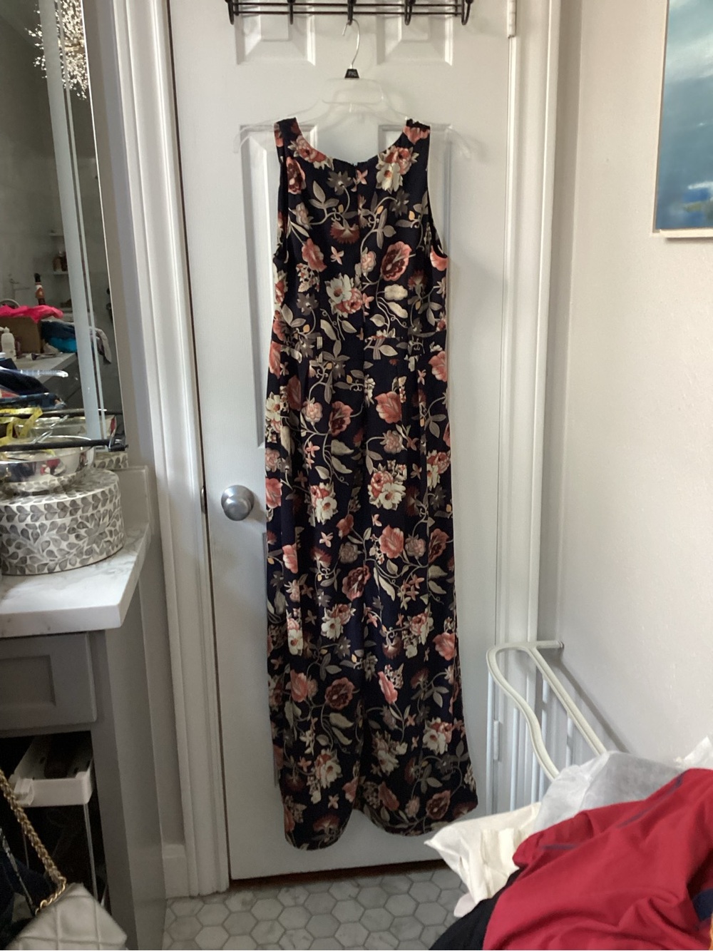 Black Floral Sleeveless Maxi Dress with shorts
